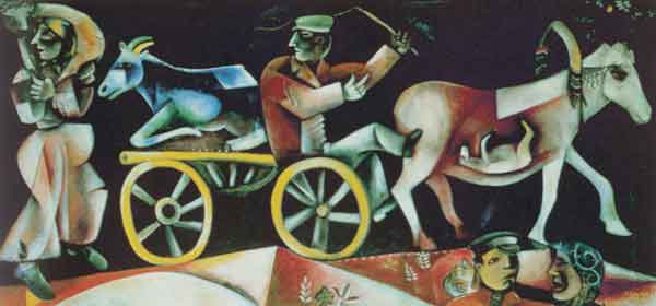 Марк Шагал. Продавец скота. 1912. Холст, масло. Художественный музей, Базель
