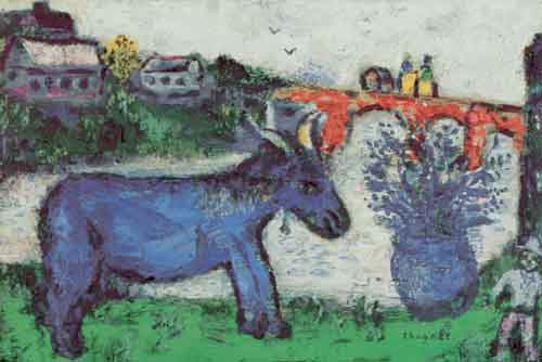 Марк Шагал. Голубой осел. Около 1930. Общественное собрание произведений искусства. Художественный музей, Базель
