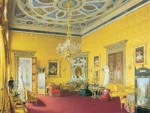 Л.Премацци. Лионский зал в Екатерининском дворце. 1878 года. Бумага, акварель
