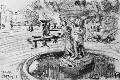 А.Н.Бенуа. Версаль — фонтан. 1906. Бумага, графитный карандаш