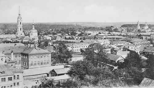 Калуга. Вид на северную часть города. Почтовая открытка. Начало ХХ века
