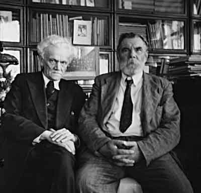 А.Б.Гольденвейзер и А.Ф.Гедике в кабинете А.Б.Гольденвейзера. 7 июля 1950 года
