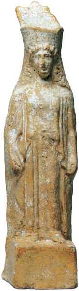 Терракотовая статуэтка пеплофоры. Беотия. Середина V века до н.э. ГЭ
