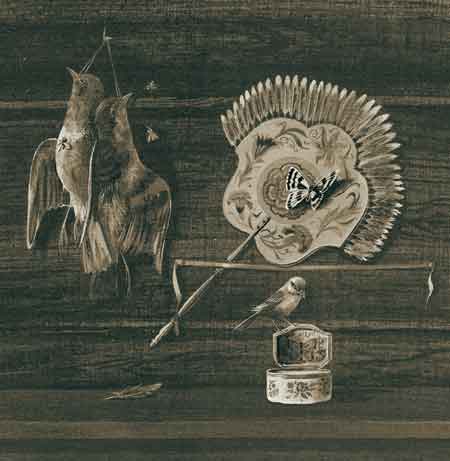 Филофей Сорокин. Натюрморт с театральным опахалом. Первая половина XIX века. Публикуются впервые
