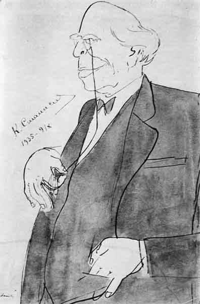 К.С.Станиславский. Рисунок Б.Ливанова. 1935
