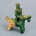 Скопинская керамика. Игрушка-свистулька «Всадник». Начало XX века