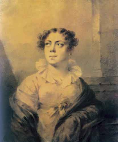 Александр Молинари. Портрет В.Ф.Вяземской. 1810-е годы