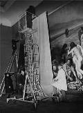 Подготовка к демонтажу полотна «Явление Христа народу» перед закрытием Третьяковской галереи на реконструкцию. Февраль 1986