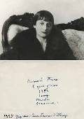 Автограф А.А.Ахматовой на обороте фотографии 1925 года. Москва. 1959