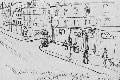 Александр Николаевич Бенуа. Рисунок с надписью: «Вид из нашего окна в Париже 14/Х 1906». Бумага, графитный карандаш