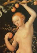 Лукас Кранах Старший. Ева. Около 1530. Доска, масло. Фрагмент. Музей Нортона Саймона (США)