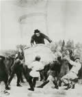 Полет Д.И.Менделеева на воздушном шаре. Акварель работы И.Репина. 1887