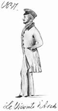 Ф.А.Бюлер. Портрет виконта О. д’Аршиака. 1837. Карандаш. РГАДА