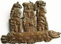 Три антропоморфные фигуры, стоящие на рыбе. Бронза, литье. I в. до н.э.