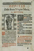 Часовник. Издатель Лука Бонетти. Сиена, 1581. Гравюра на дереве. Гравер неизвестен. Собрание РГБ