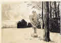 А.Н.Бенуа. Перекресток Философов зимой. 1922. Из альбома «Версаль»