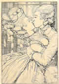 К.А.Сомов. Иллюстрация к книге Fr.Blei «Das Lesebuch der Marguise». 1908