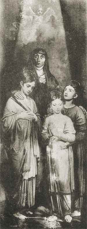Икона «София, Вера, Надежда и Любовь». 1814–1815. Холст, масло. Местонахождение неизвестно
