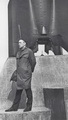 А.И.Осташев возле памятника запуску первой межконтинентальной ракеты. Капустин Яр. 1977