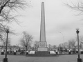 Космодром Байконур. Стела на братской могиле погибших в катастрофе 24 октября 1960 года