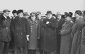 С.П.Королёв и Ю.А.Гагарин на митинге на Байконуре. 1965. Второй слева — А.И.Осташев; за Королёвым справа — М.В.Келдыш