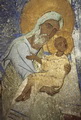Симеон Богоприимец с Младенцем Христом из сцены «Сретение». Спасо-Преображенский собор Мирожского монастыря. Около 1140 года