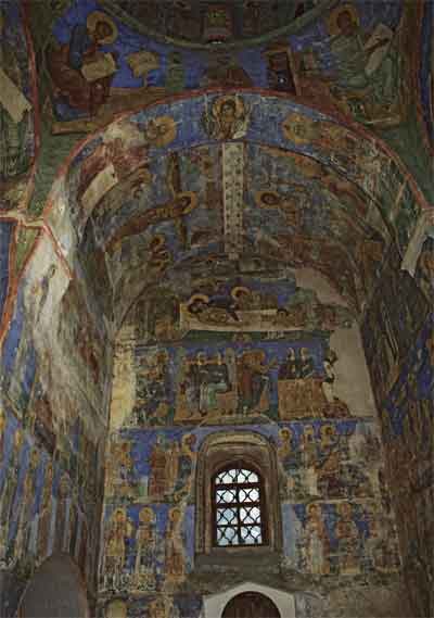 Росписи северного рукава подкупольного креста Спасо-Преображенского собора Мирожского монастыря. Около 1140 года
