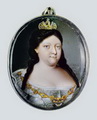 Серебренников. Портрет императрицы Анны Иоанновны. 1730-е годы. Медь, эмаль