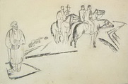 Павел Зальцман. Басмачи. Иллюстрация в журнал Перелом. 1932
